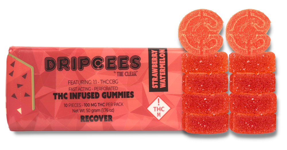 Dripcees Gummies Strawberry Watermelon Recover